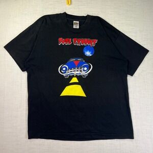 VTG Dual Exhaust Single Stitch T-Shirt Fruit Of Th Loom Men XL Black Hot Rod Car